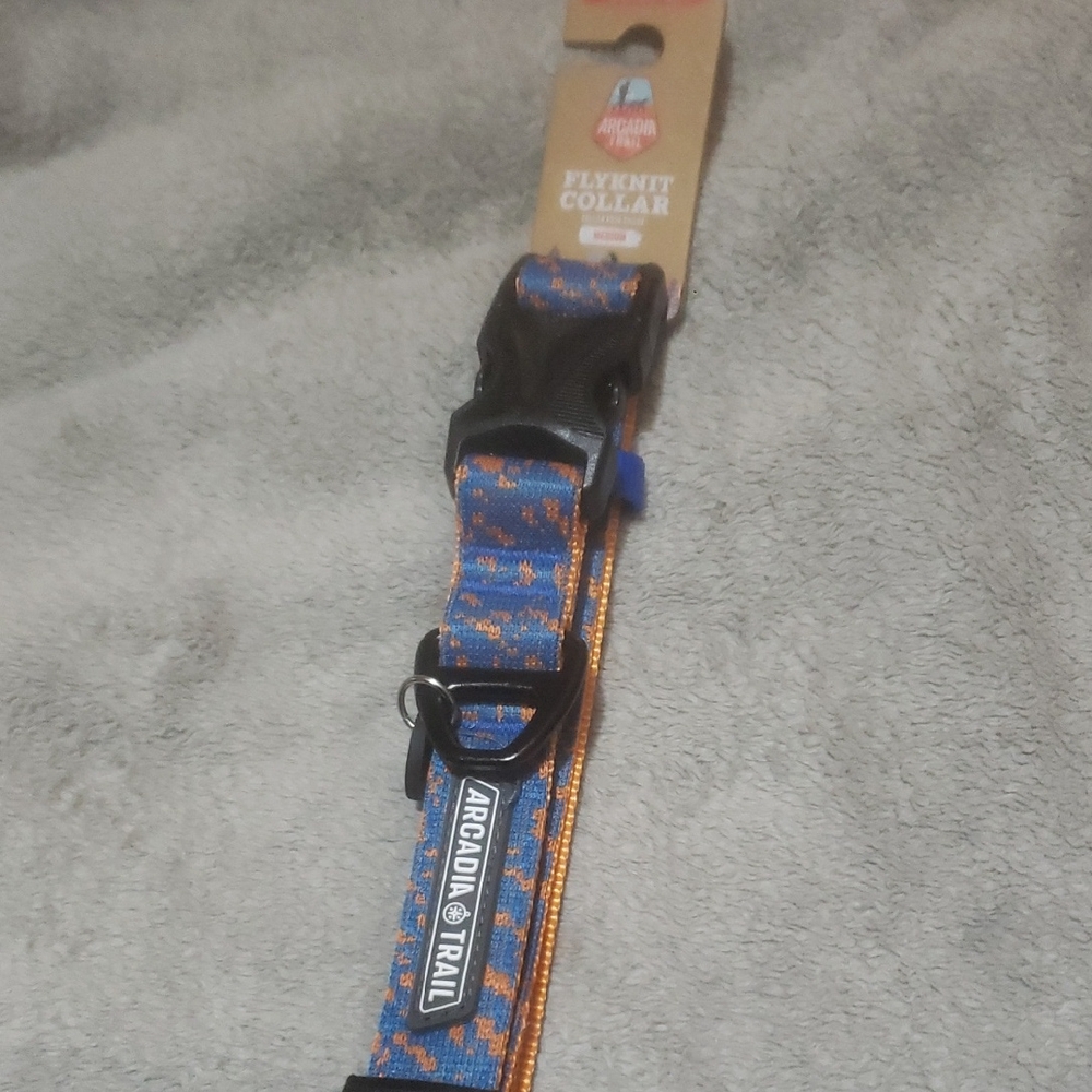 Arcadia Trail Blue and Orange Dog Collar
